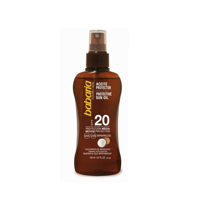 BABARIA ACEITE PROTECTOR SOLAR COCO SPF20 100ML