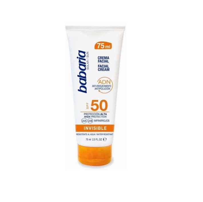 BABARIA CREMA PROTECCION SOLAR FACIAL SPF50 INVISIBLE 75ML