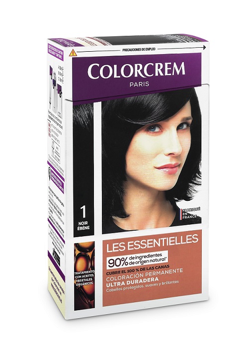 COLORCREM LES ESSENTIELLES COLORACION PERMANENTE 1 NEGRO EBANO