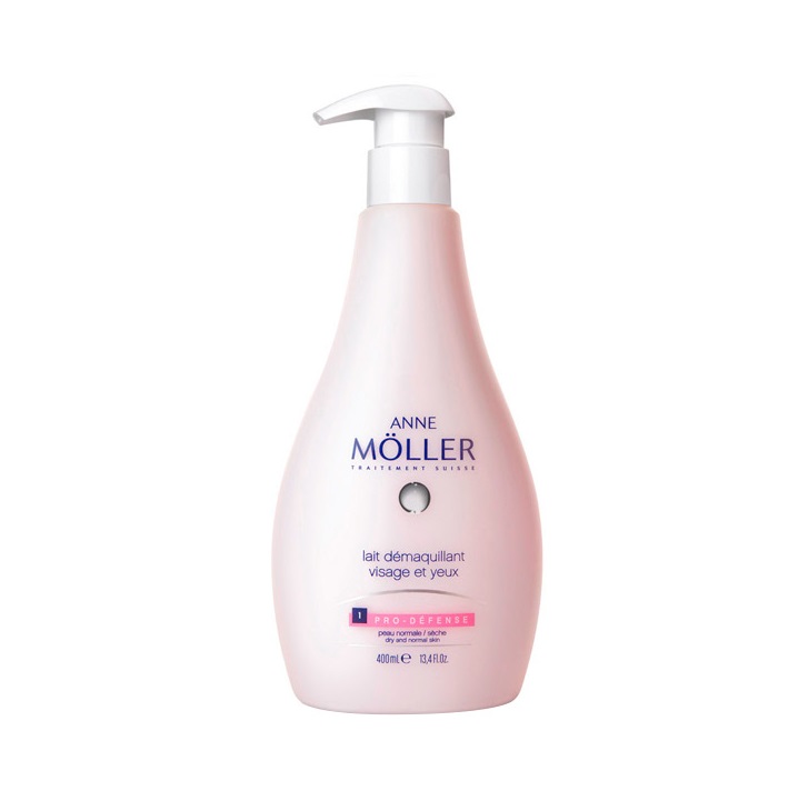 ANNE MOLLER LECHE DESMAQUILLANTE OJOS Y ROSTRO PIELES SECA 400 ML