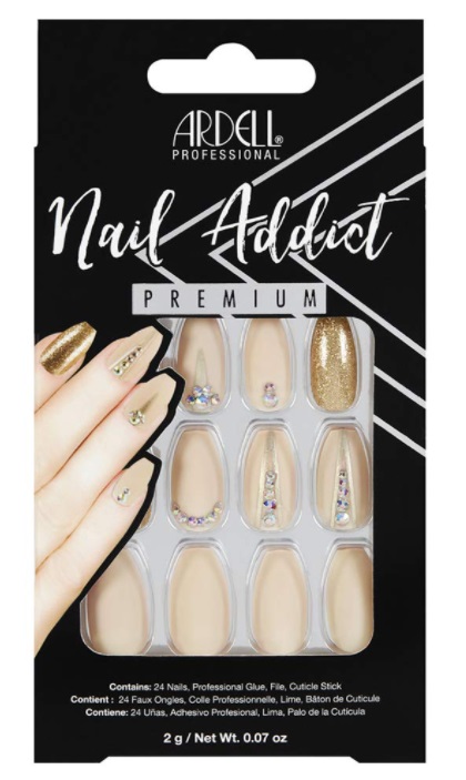 ARDELL NAIL ADDICT UAS POSTIZAS NUDE JEWELED