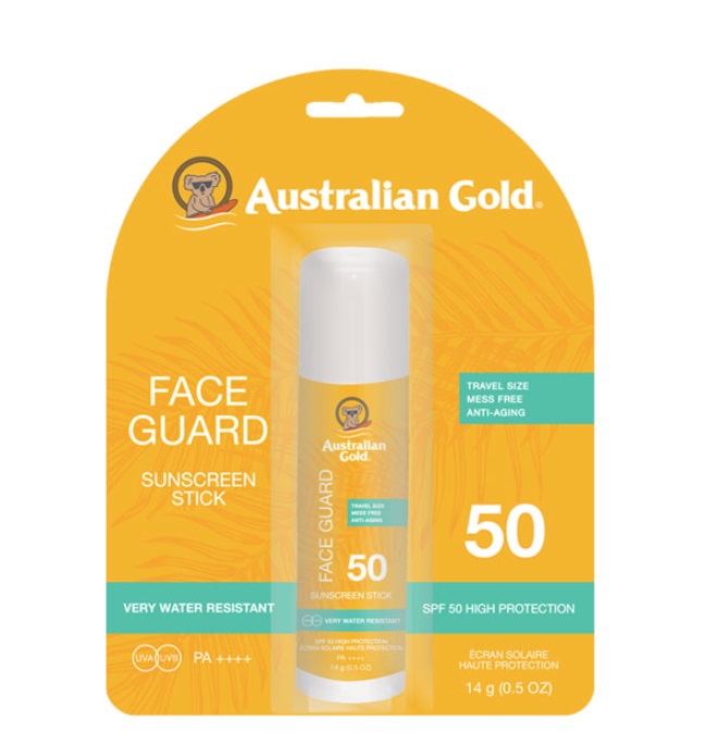 AUSTRALIAN GOLD FACE GUARD STICK PROTECTOR SOLAR SPF 50 14 GR