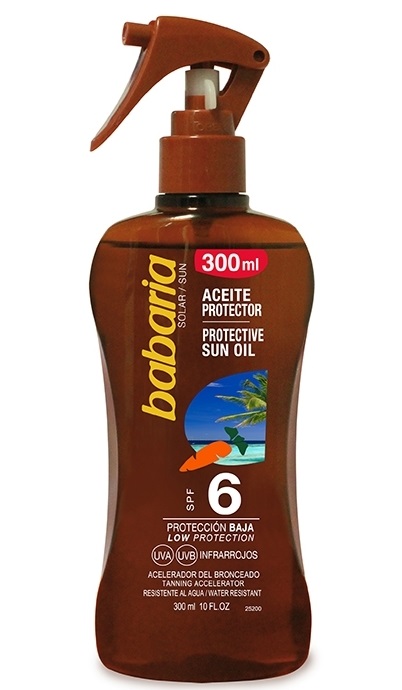 BABARIA ACEITE SOLAR ZANAHORIA SPF6 300ML