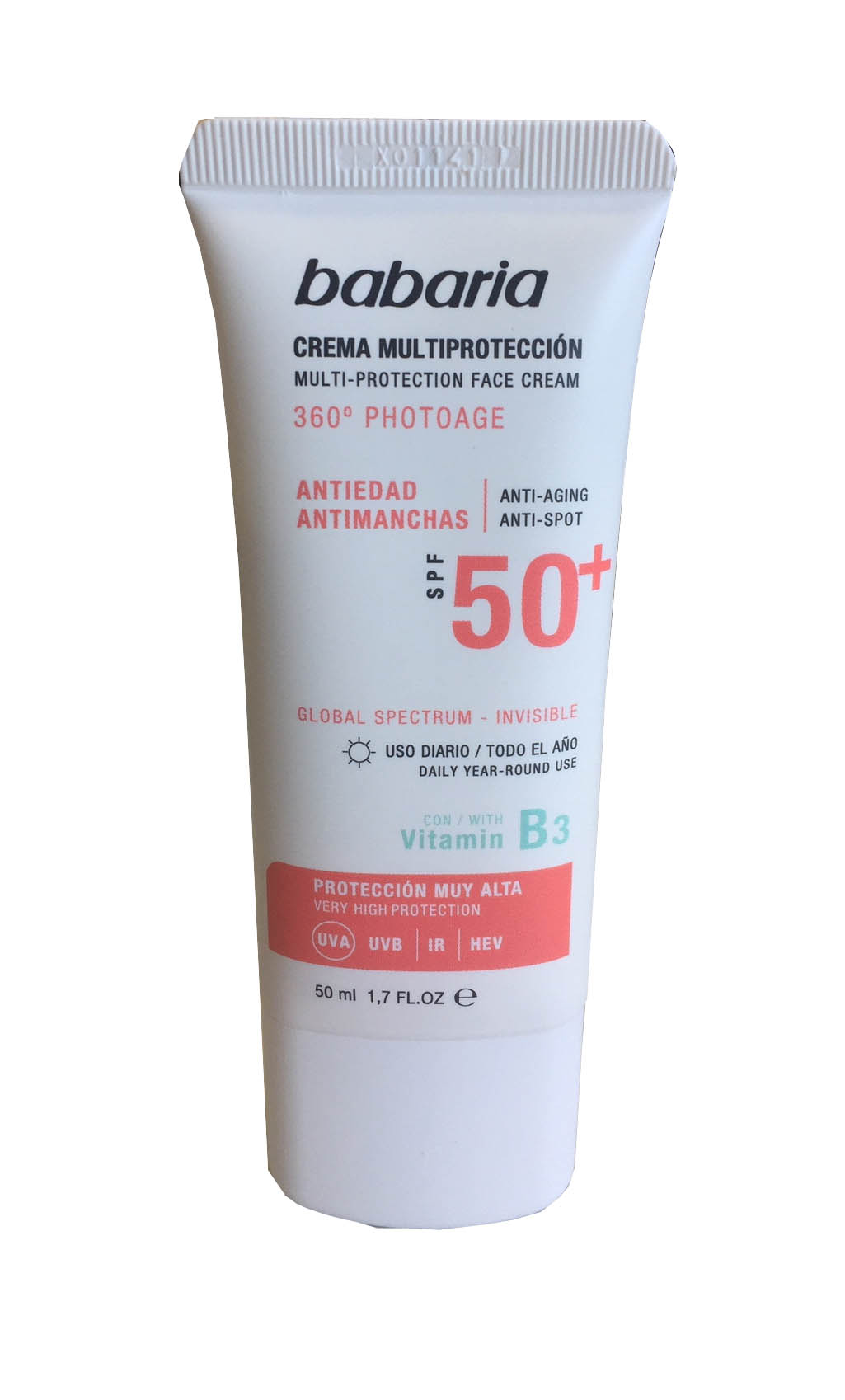 BABARIA CREMA MULTIPROTECCIN 360 PHOTOAGE ANTIEDAD & ANTIMANCHAS SPF 50+ 50 ML