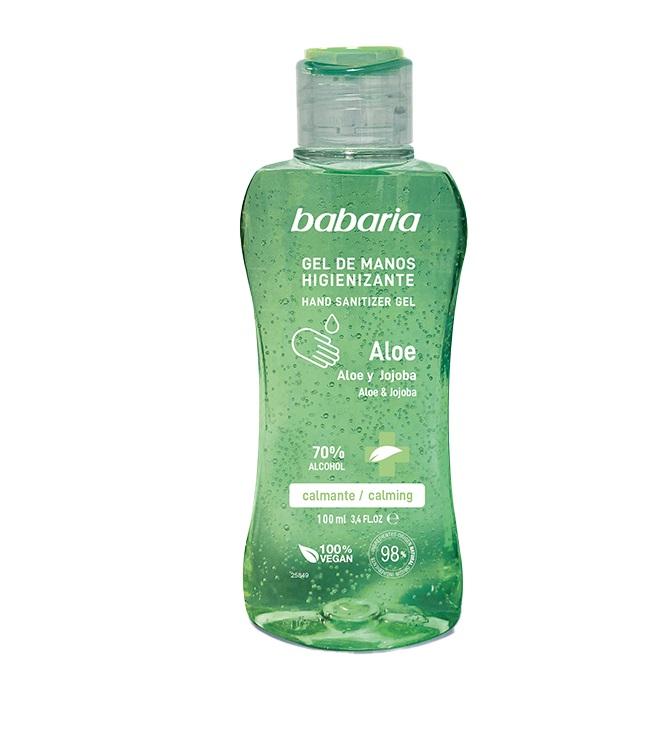 BABARIA GEL DE MANOS HIGIENIZANTE ALOE VERA 70 % ALCOHOL CALMANTE 100ml