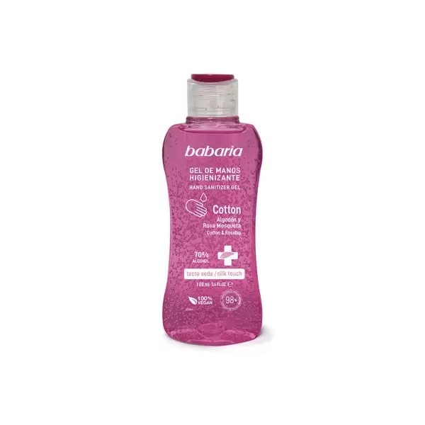 BABARIA GEL DE MANOS HIGIENIZANTE COTTON 70 % ALCOHOL TACTO SEDA 50 ML