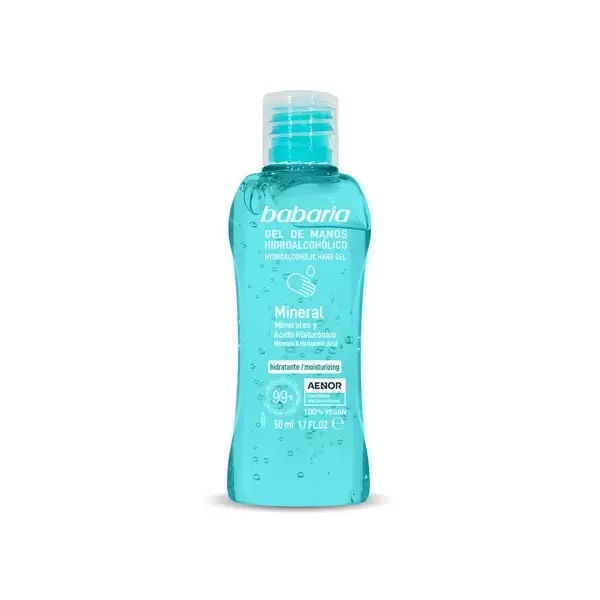 BABARIA GEL DE MANOS HIGIENIZANTE MINERAL 70 % HIDRATANTE 50 ML