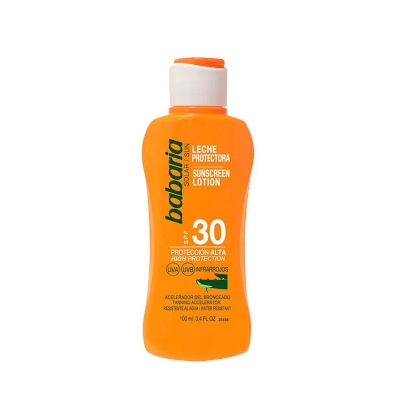 BABARIA LECHE PROTECTORA SOLAR ALOE VERA SPF 30 200 ML