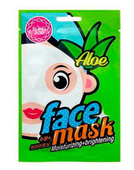 BLING POP MASCARILLA FACIAL HIDRATANTE E ILUMINADORA CON ALOE VERA