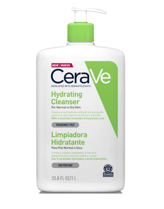 CERAVE CREMA LIMPIADORA HIDRATANTE P. NORMAL Y SECA 1 L