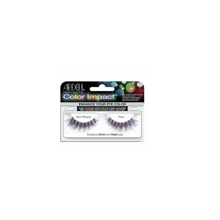 ARDELL PESTAAS COLOR IMPACT DEMI WISPIES PLUM CON ADHESIVO