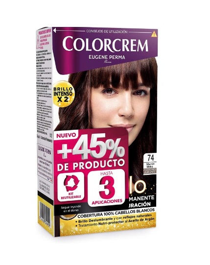 COLORCREM COLOR & BRILLO TINTE CAPILAR +45% DE PRODUCTO 74 MARRON MOKA