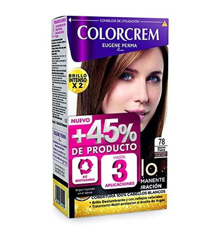COLORCREM COLOR & BRILLO TINTE CAPILAR +45% DE PRODUCTO 78 MARRON PRALINE