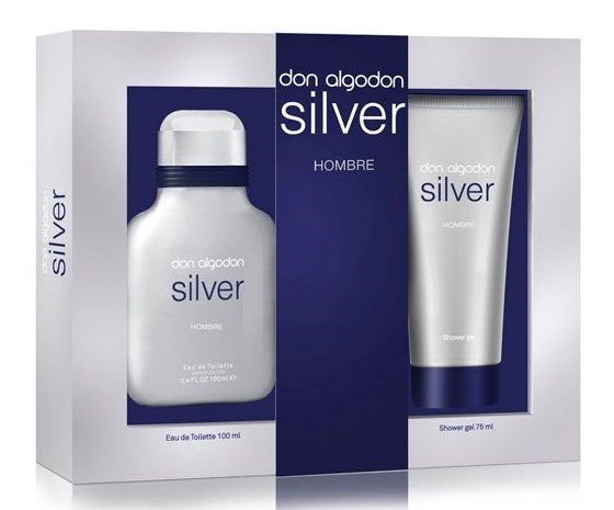 Don Algodon Hombre Silver eau de toilette 100 ml + gel 75 ml set regalo