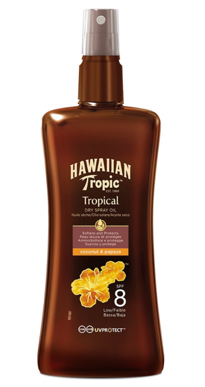 HAWAIIAN TROPIC ACEITE SECO SPRAY SPF 8 200 ML