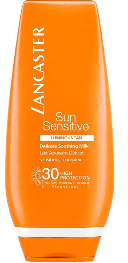 LANCASTER SUN SENSITIVE LUMINOUS TAN DELICATE SOOTHING MILK SPF 30 125 ML