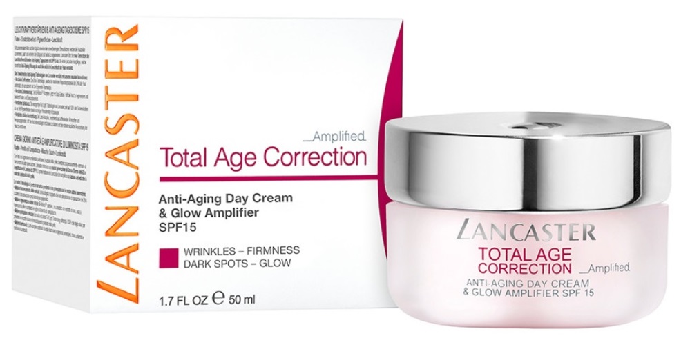 LANCASTER TOTAL AGE CORRECTION ANTI-AGING DAY CREAM GLOW & AMPLIFIER 50 ML