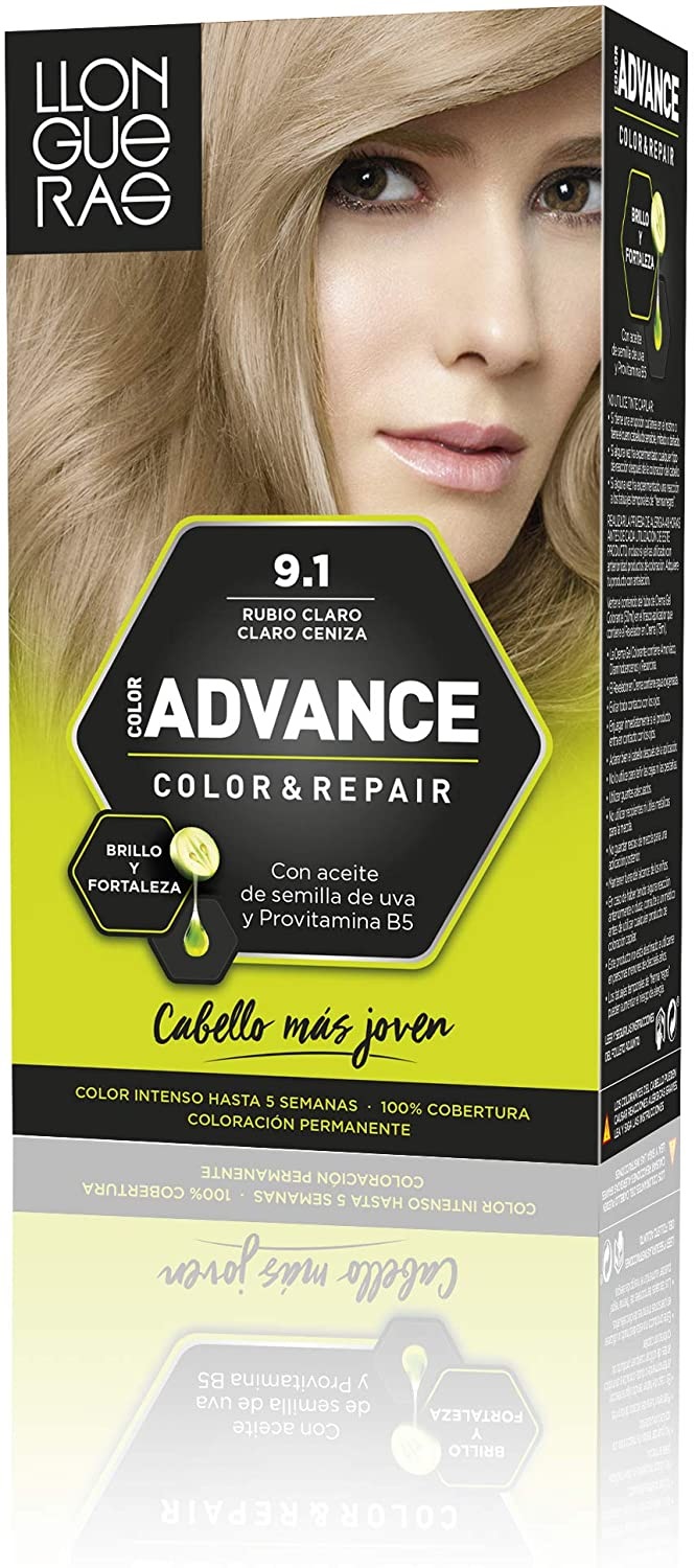 LLONGUERAS COLOR ADVANCE TINTE 9.1 RUBIO CLARO CLARO CENIZA