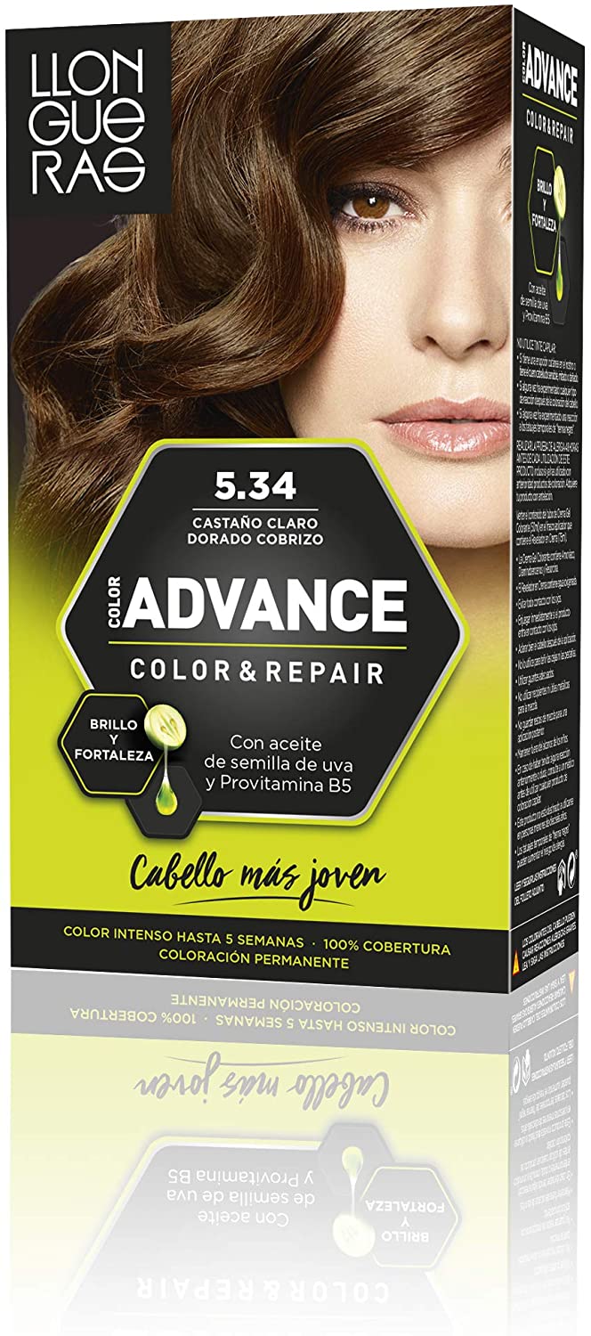 LLONGUERAS COLOR ADVANCE TINTE 5.34 CASTAO CLARO DORADO COBRIZO
