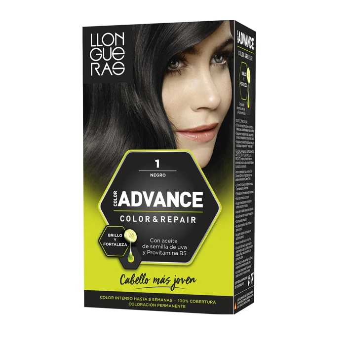 LLONGUERAS COLOR ADVANCE TINTE 1 NEGRO