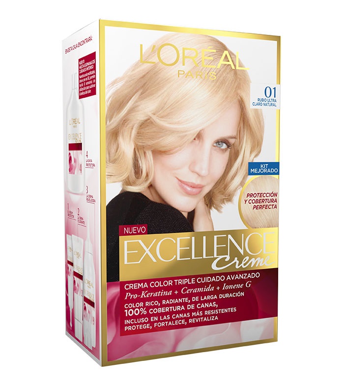 L\'OREAL EXCELLENCE CREME TINTE 01 RUBIO CLARO NATURAL