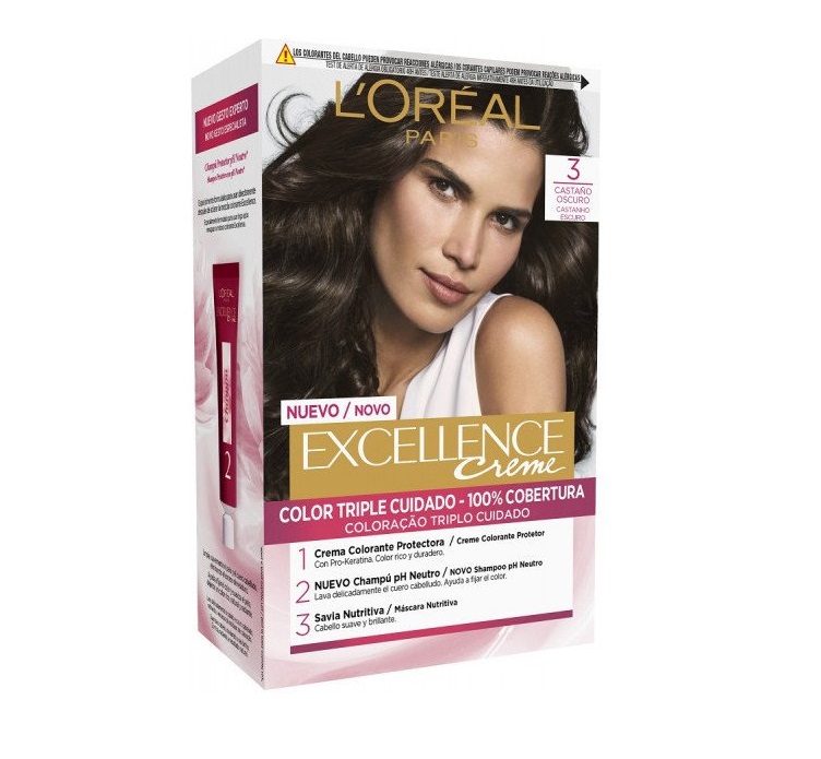 L\'OREAL EXCELLENCE CREME TINTE 3 CASTAO OSCURO