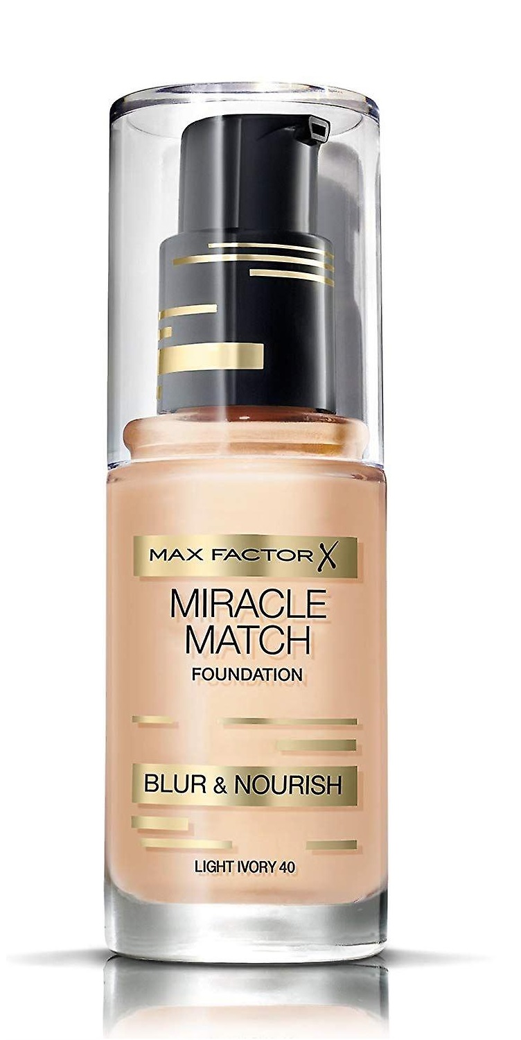 MAX FACTOR MIRACLE MATCH BLUR & NORISH BASE DE MAQUILLAJE 40 LIGHT IVORY 30 ML