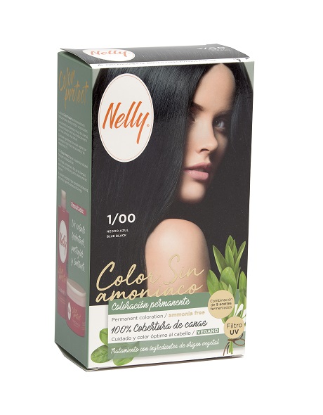 NELLY COLOR SIN AMONIACO 1/00 NEGRO AZUL