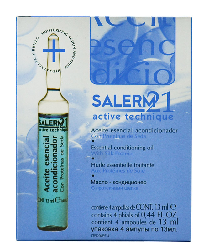 SALERM ACEITE ESENCIAL ACONDICIONADOR 4 AMPOLLAS X 13 ML